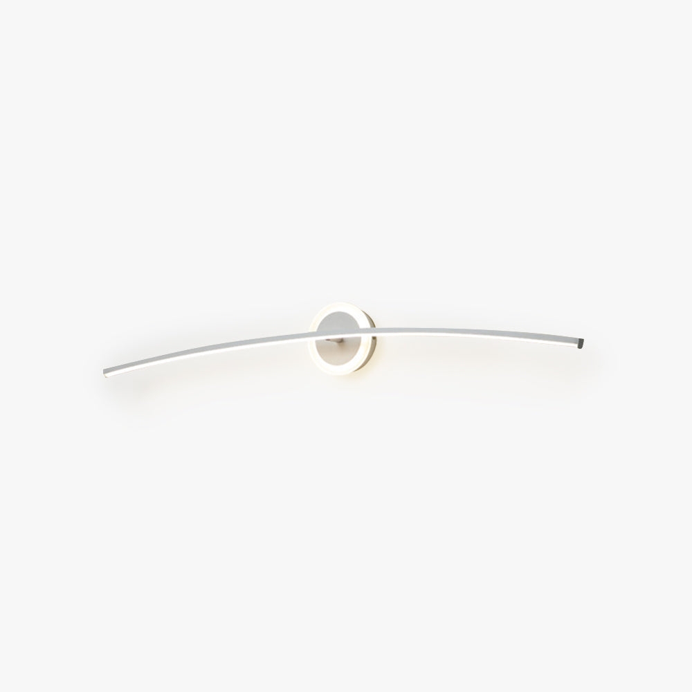 Arisha Modern Linear Metal Wall Lamp, White - Lamp Copper