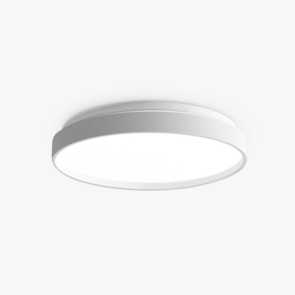Arisha Minimalist Round Metal/Acrylic Flush Mount Ceiling Light, White/Coffee/Grey/Gold - Lamp Copper