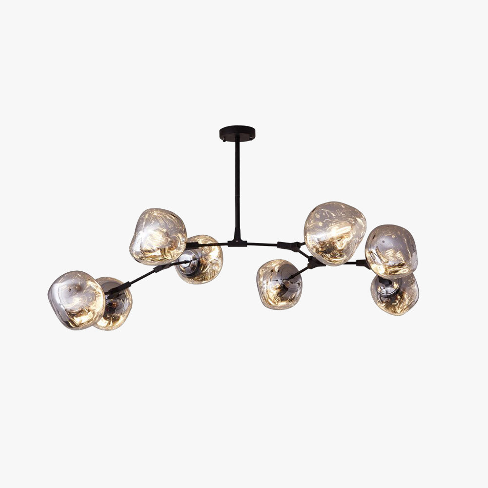 Arisha Modern Globe Lava 3 Pendant Light Fixture - Lamp Copper