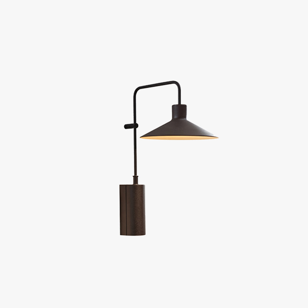 Ray Modern Minimalist Wide Cone Shape Metal Outdoor Waterproof Wall Lamp, Coffee/Green - Lamp Copper