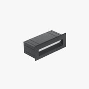 Ray Modern Metal Rectangular Outdoor Deck/Step Light, Black - Lamp Copper