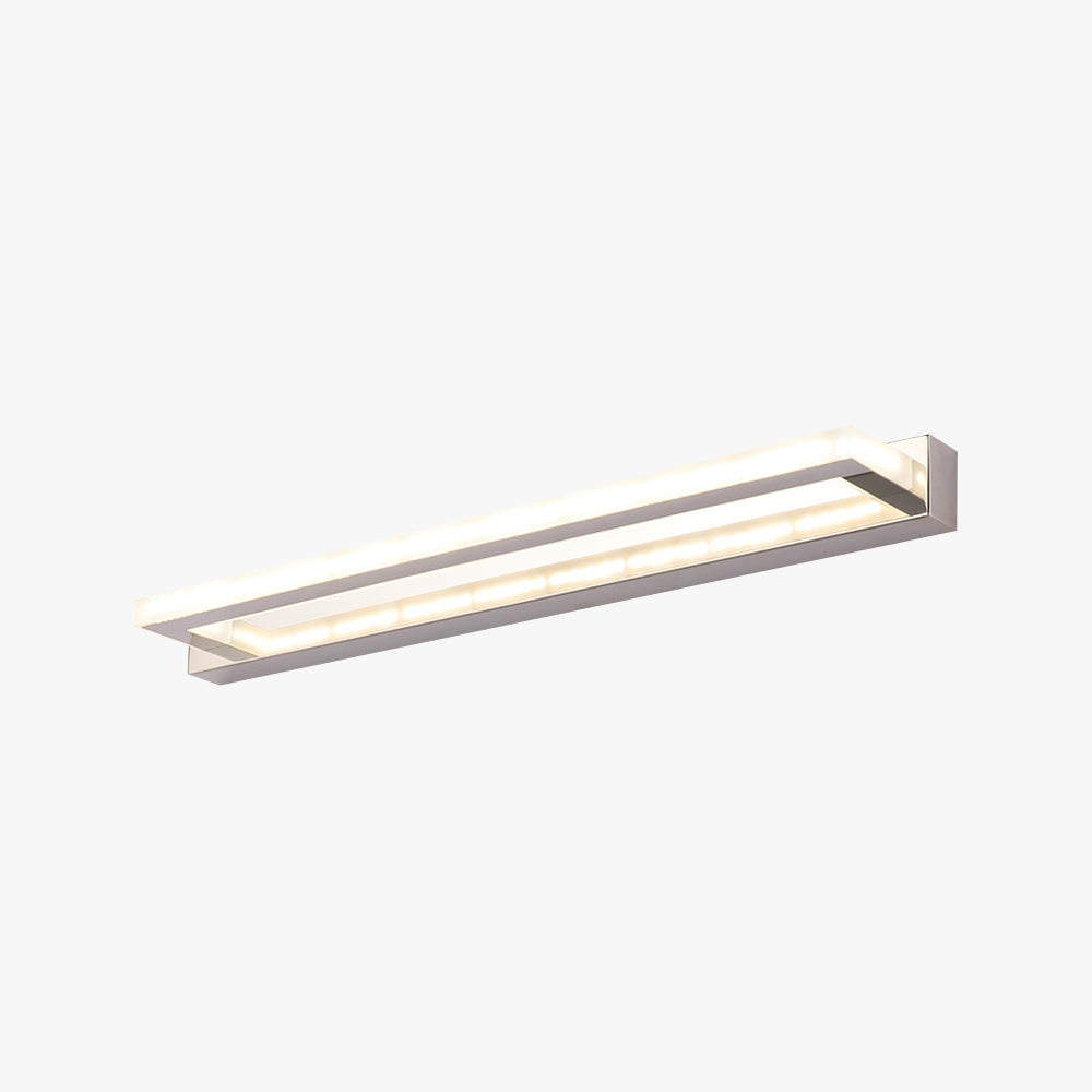 Arisha Elegant Rectangular Mirror Front Vanity Sliver White Wall Light - Lamp Copper