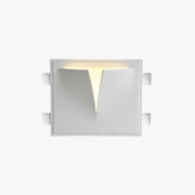 Aria Modern Recessed Metal/Plaster LED Wall Lamp, White - Lamp Copper
