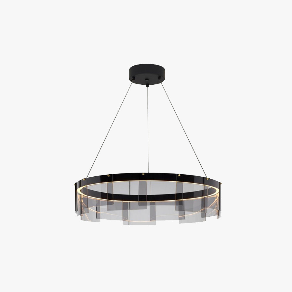 Arisha Modern Ring Metal Pendant Light, Black - Lamp Copper
