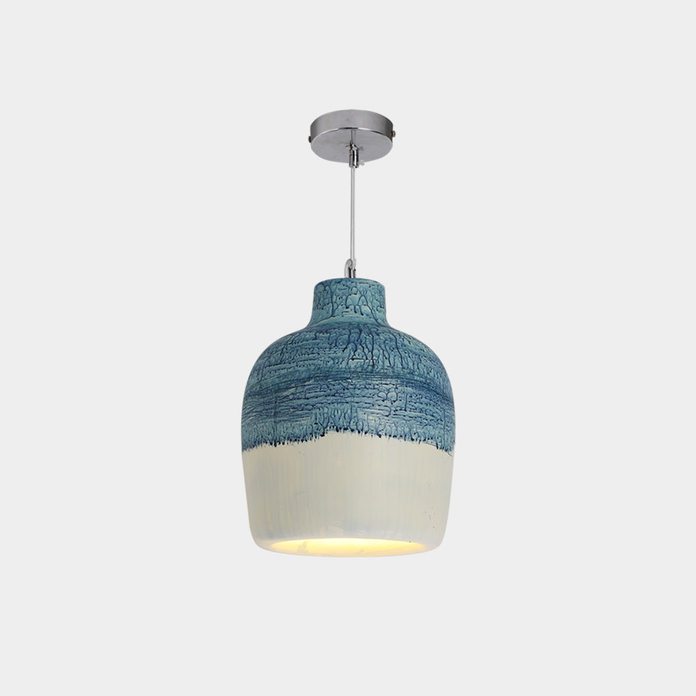 Avi Wabi Sabi Jar Shaped Resin Pendant Light, 4 Color - Lamp Copper