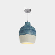 Avi Wabi Sabi Jar Shaped Resin Pendant Light, 4 Color - Lamp Copper