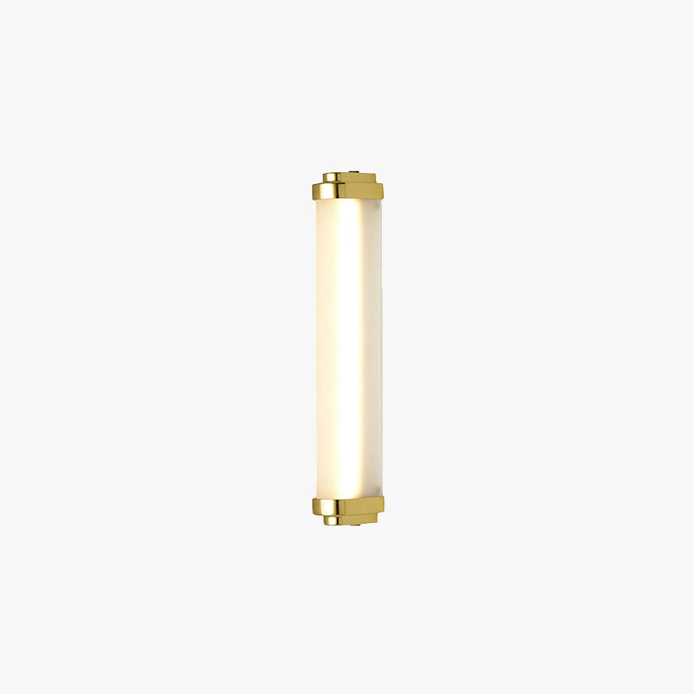 Ray Minimalist Cylindrical Metal Outdoor Wall Lamp, Black/Gold/Silver - Lamp Copper