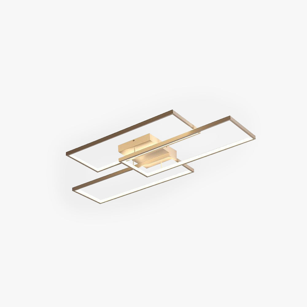 Arisha Rectangular Flush Mount Ceiling Light, 2 Colour - Lamp Copper
