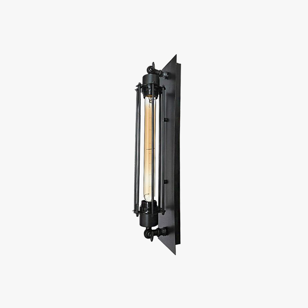 Tronel Vintage Cylinder Metal Wall Lamp, Black/Red/Silver/Gold - Lamp Copper