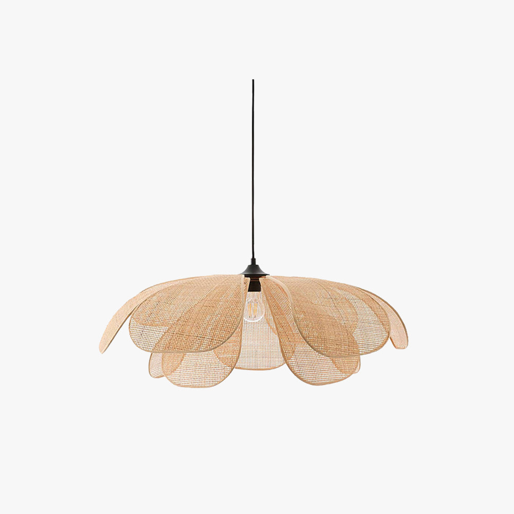 Aiko Handmade Pendant Light, Rattan/Willow Weave - Lamp Copper