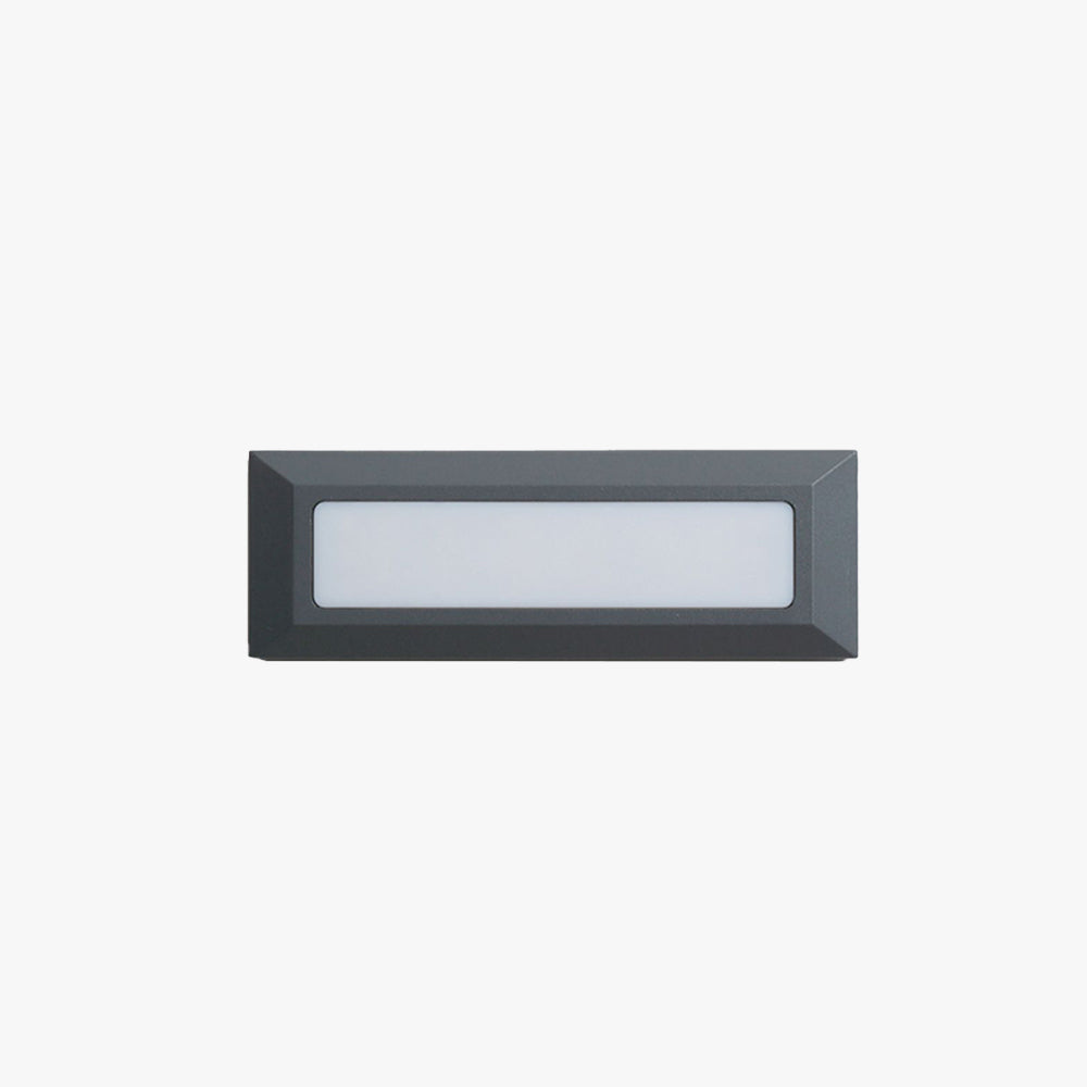 Ray Modern Metal Rectangular Outdoor Deck/Step Light, Black - Lamp Copper