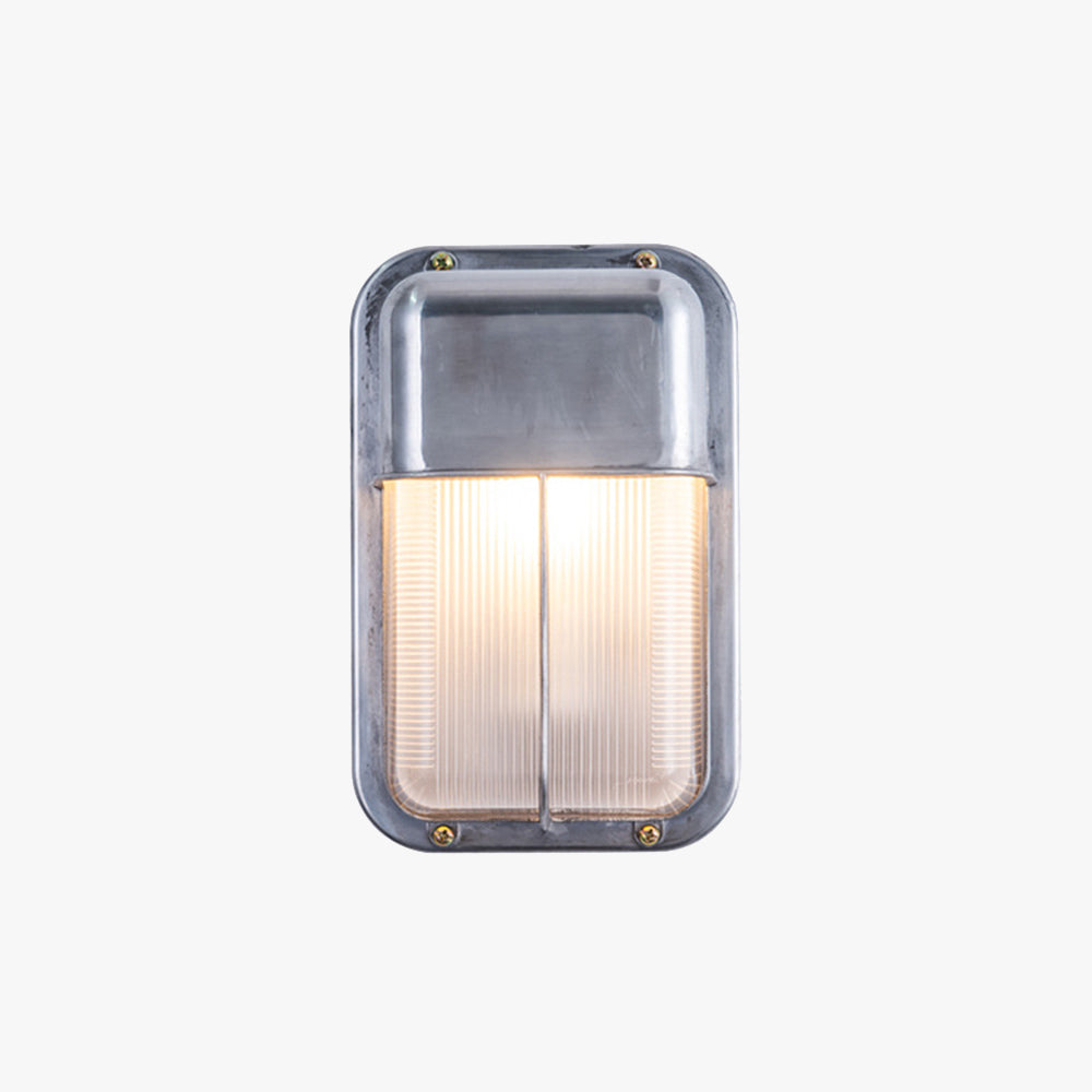 Wyre Wall Lamp Geometric Modern Metal Glass Outdoor - Lamp Copper