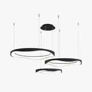 Arisha Pendant Light Rond Modern, Black/White, Dining Room - Lamp Copper