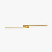 Arisha Luxury Curved Linear Metal Wall Lamp, Gold - Lamp Copper