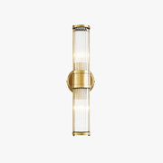 Kristy American Cylindrical Elegant Gold Glass/Metal Vanity Wall Lamp - Lamp Copper