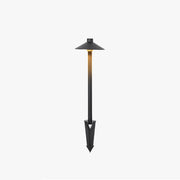 Drex Contemporary Metal Cap-Shaped Outdoor Path Light, Black - Lamp Copper