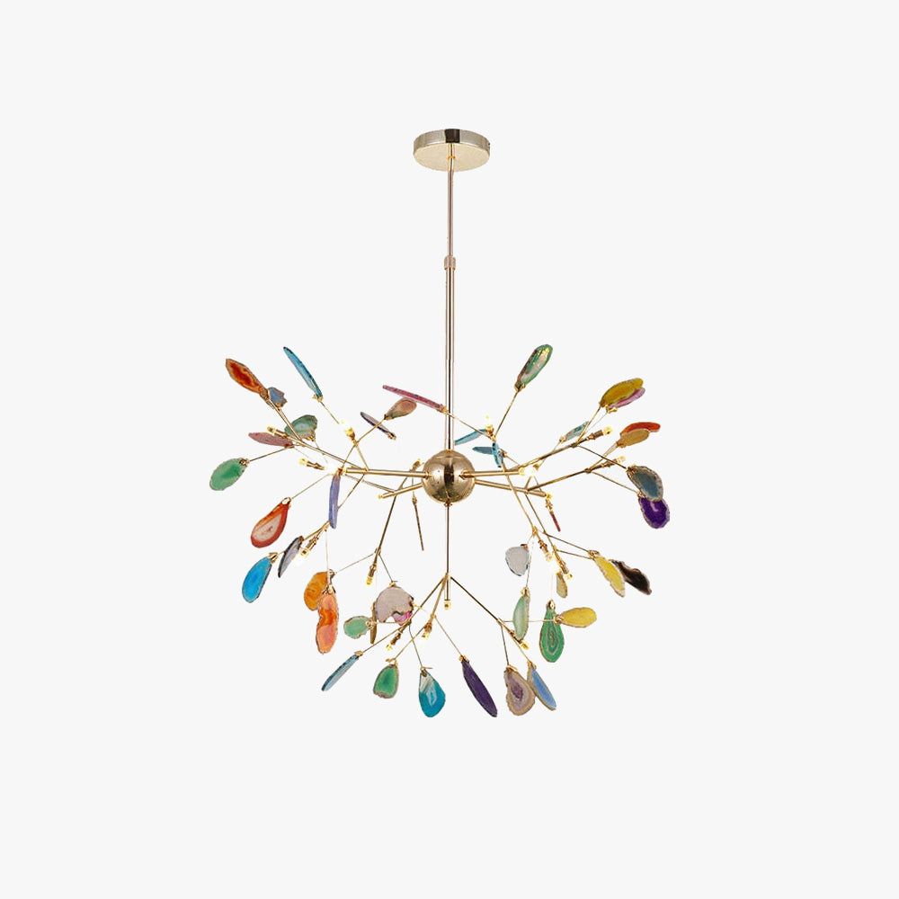 Arisha Flower Branch Semi-flush Mount Ceiling Light, 4 Colour - Lamp Copper