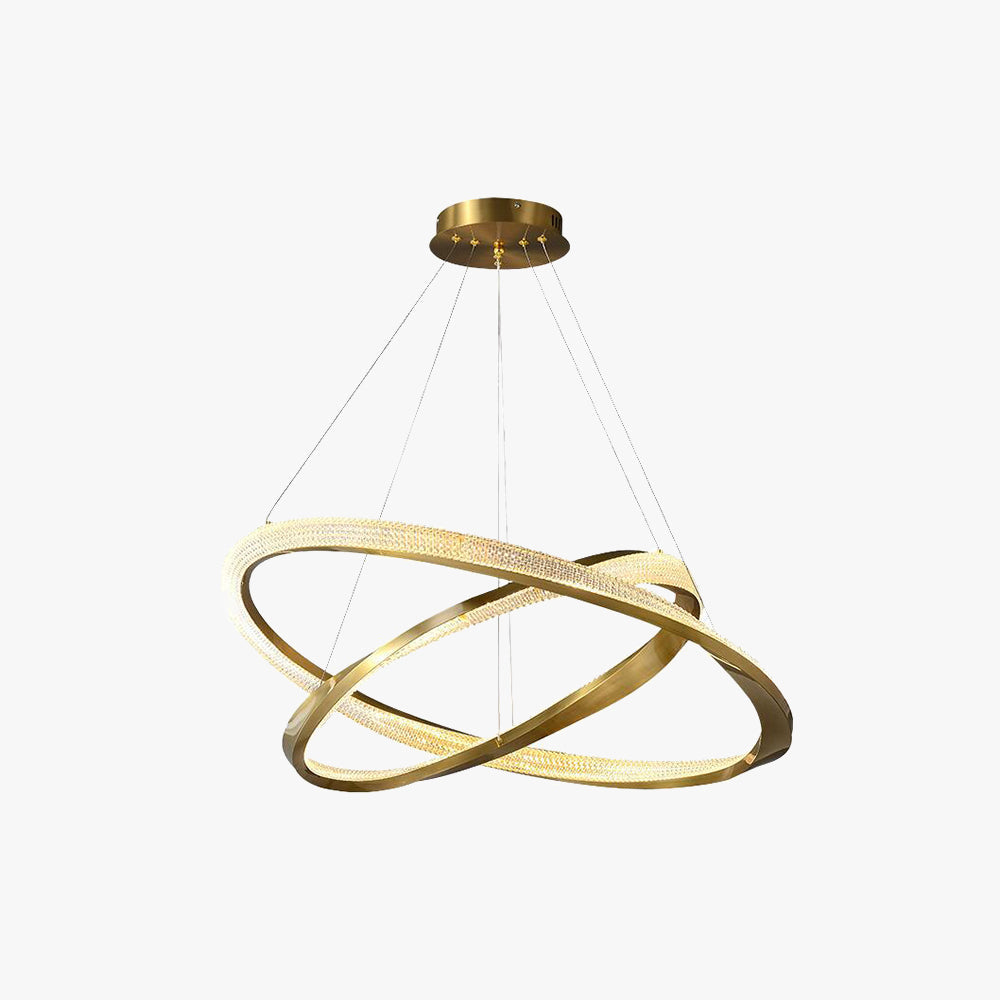Arisha Minimalist Ring Spiral Shape Pendant Light,Gold - Lamp Copper