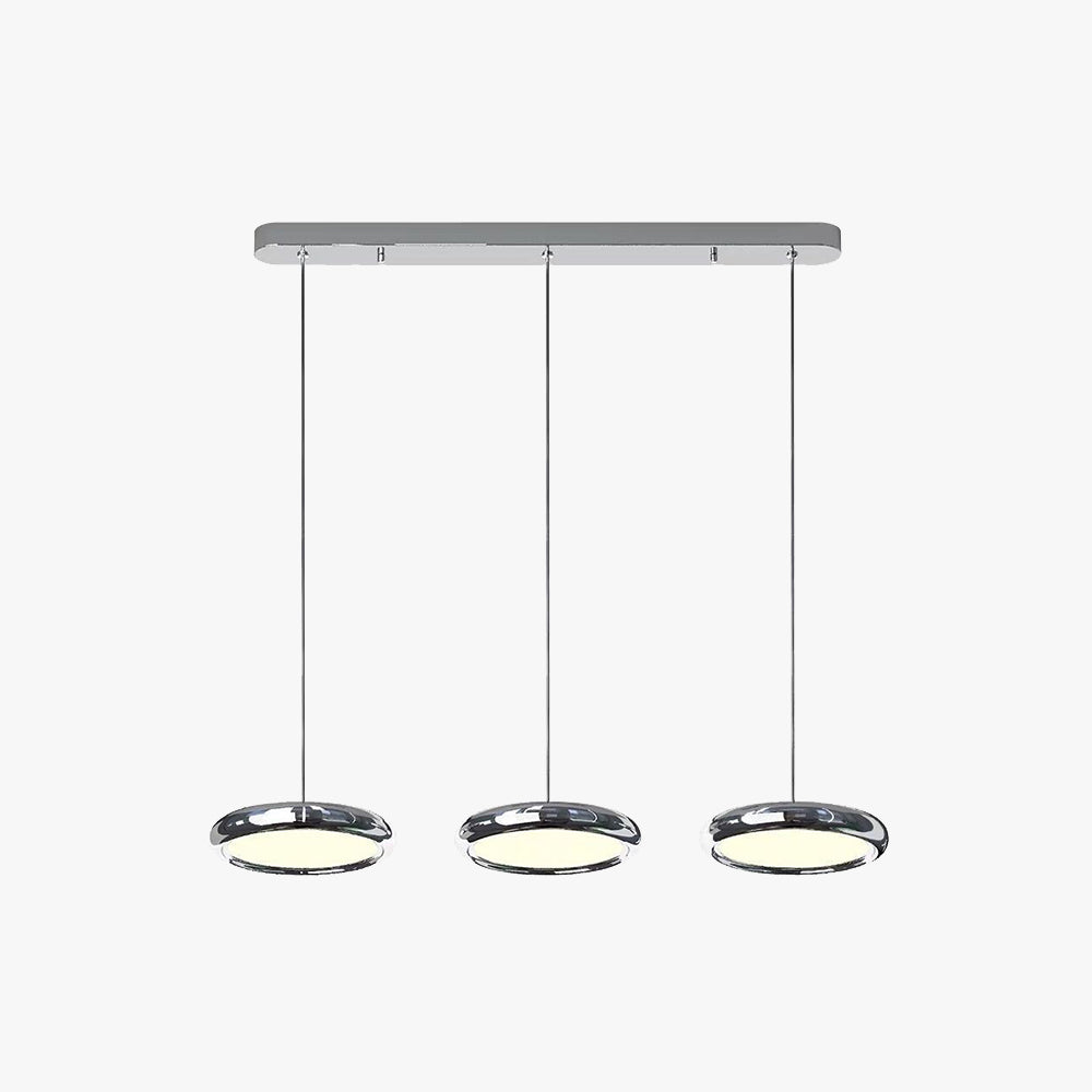 Arisha Minimalist Circular Metal Pendant Light,Silver/Gold/Rose Gold - Lamp Copper