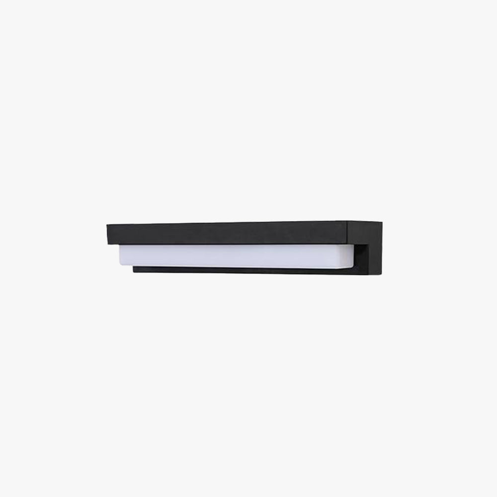 Ray Minimalist Solar Linear Acrylic Outdoor Wall Lamp, Black - Lamp Copper