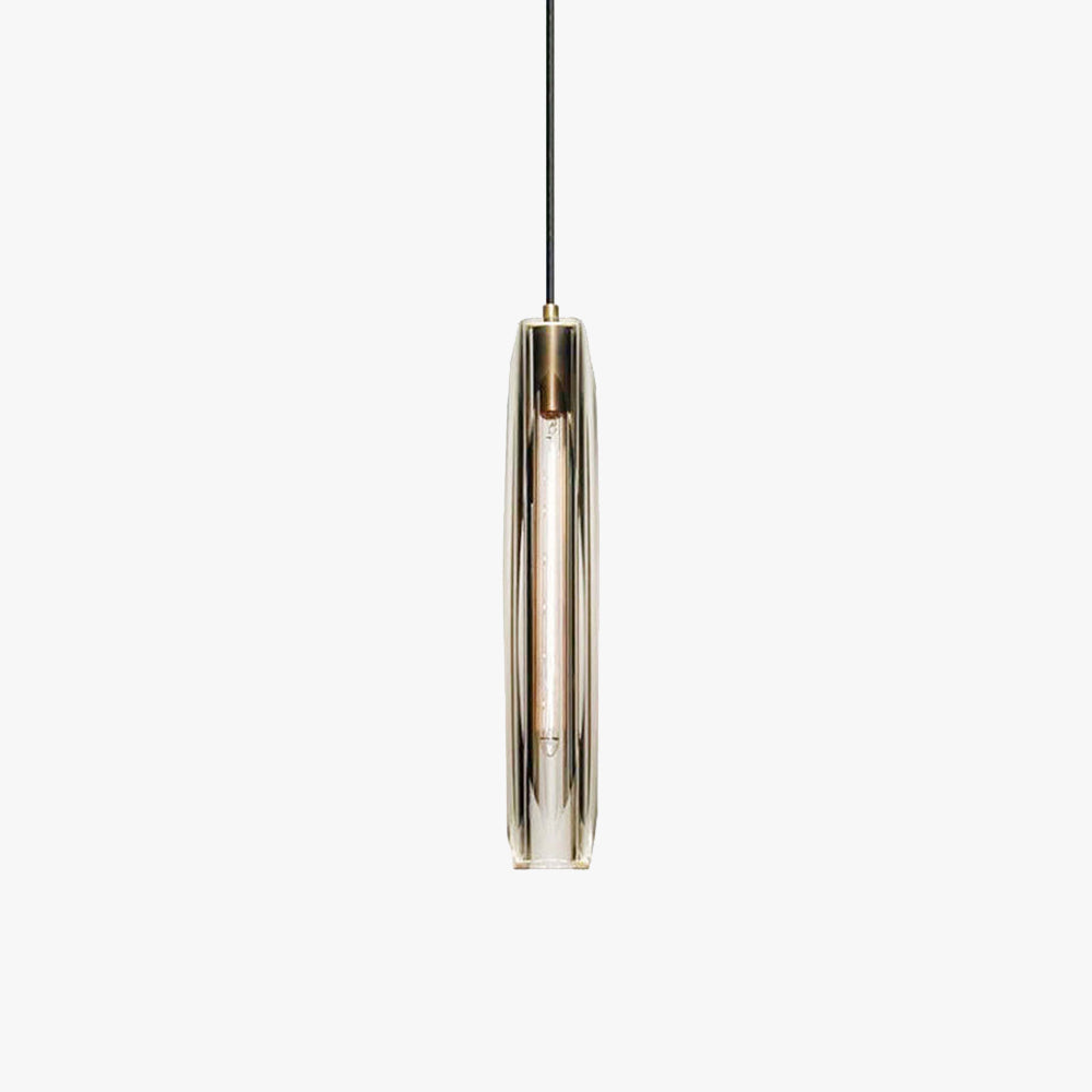 June Brass Designer Glass Pendant Lamp Smoky - Lamp Copper