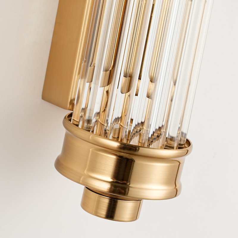 Haze Ribbed Glass Wall Sconce