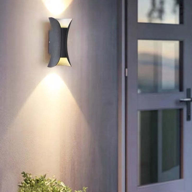 Noxel Curved Outdoor Wall Mounted Led Lamp - Lamp Copper