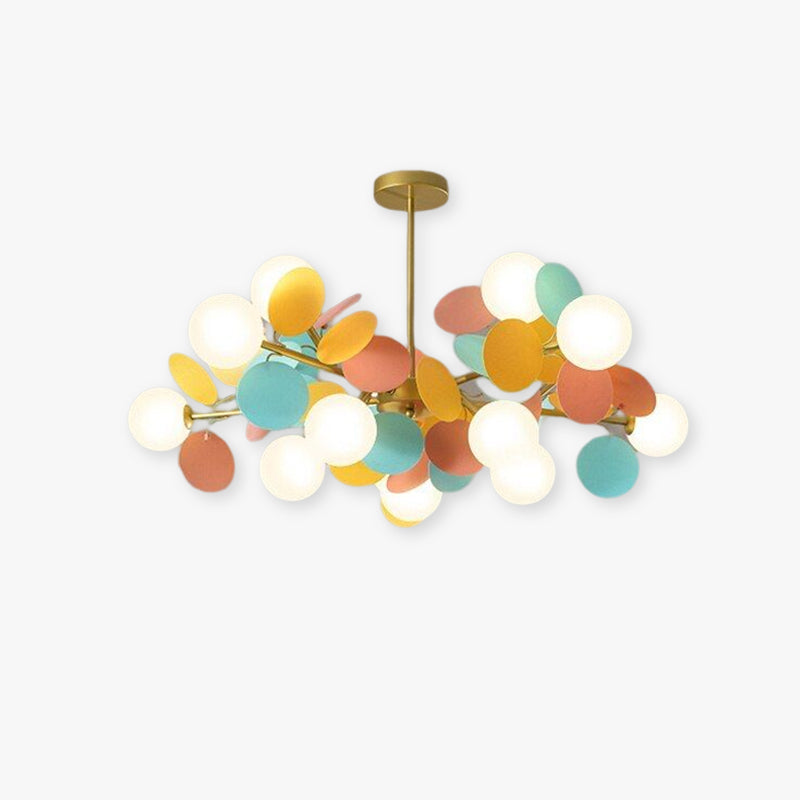 Nexen Multicolored Flower Branch Chandelier Living Room - Lamp Copper