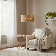 Rowan Drum Brass Pendant Light