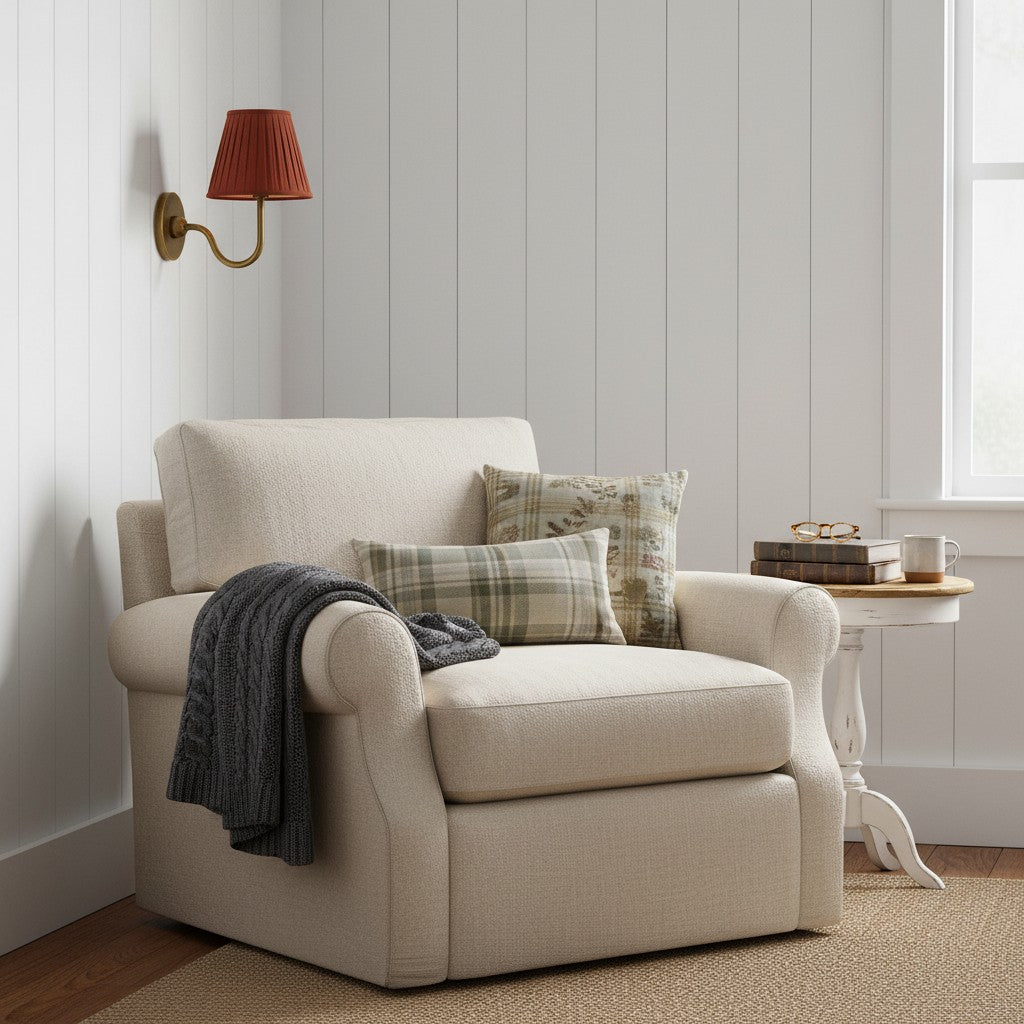 Grace Brass Linen Wall Lamp