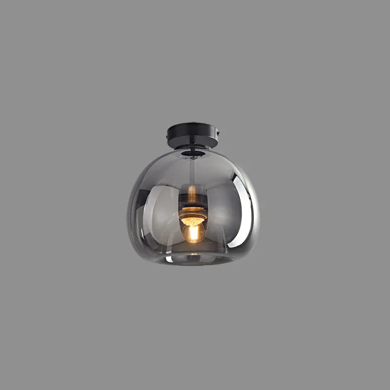 Rhea Glass Semi-Flush Mount Ceiling Light/Pendant Light - Lamp Copper