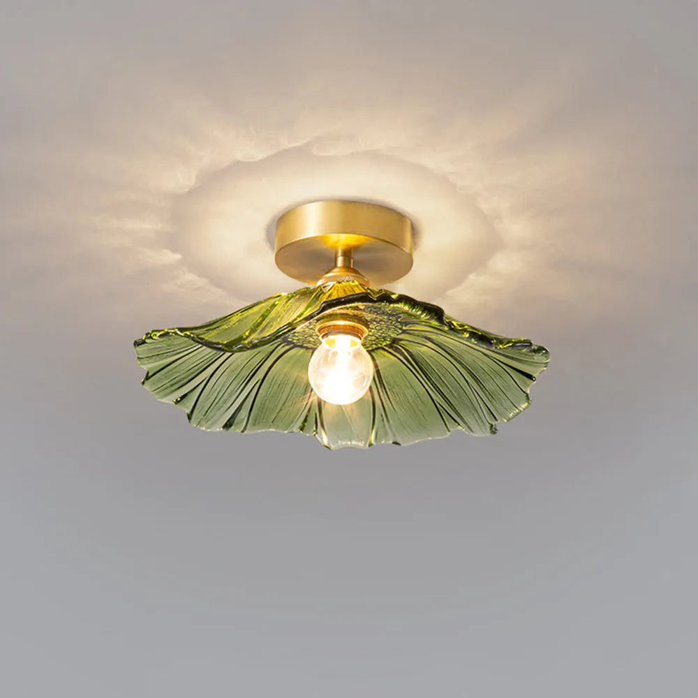 Calia Flower Glass Ceiling/Pendant Light - Lamp Copper
