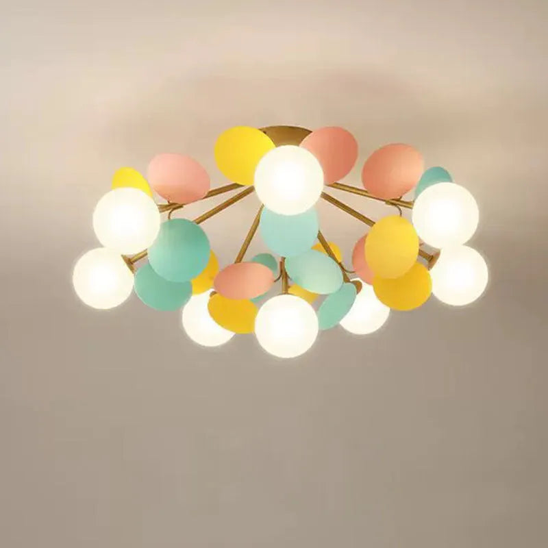 Aria Modern Bubble Cluster Ceiling Light, Colorful - Lamp Copper