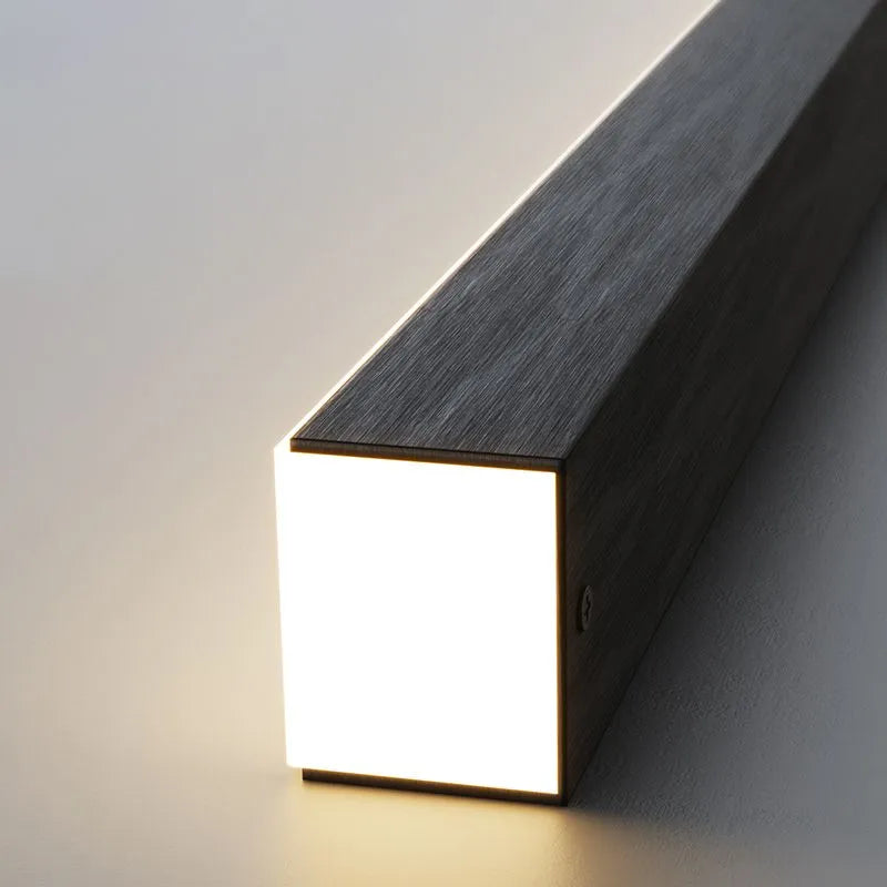 Arisha Minimalist Linear Metal Pendant Light, White/Black - Lamp Copper
