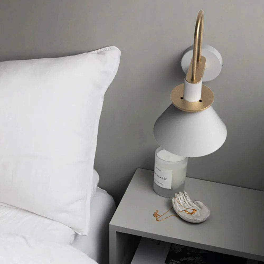 Valentina Vintage Horn Shape Metal Wall Lamp, Living room/Bedroom/Bathroom - Lamp Copper