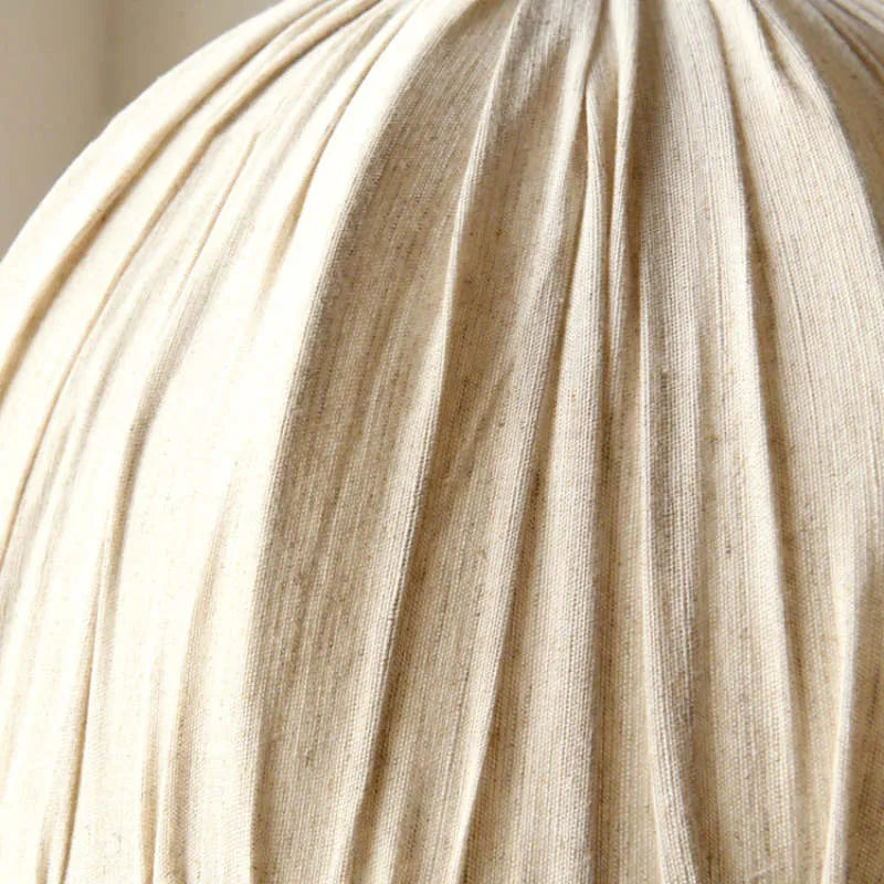 Haloa Vintage Pendant Light Beige, Fabric - Lamp Copper