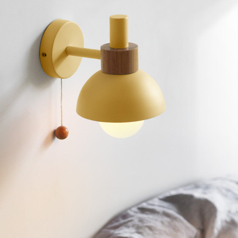 Valentina Modern LED Wall Lamp Metal Glass Bedroom White/Yellow/Pink/Green - Lamp Copper