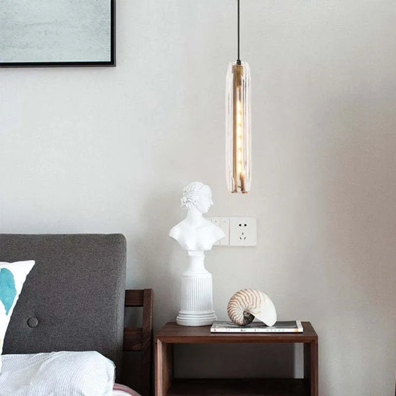 June Brass Designer Glass Pendant Lamp Smoky - Lamp Copper