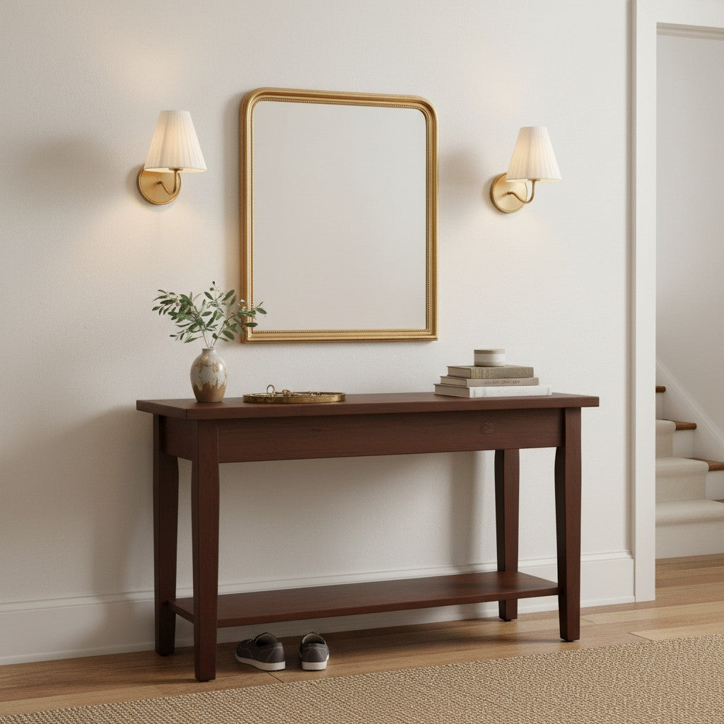 Lithe Wall Light with Linen Fabric Shade Hallway