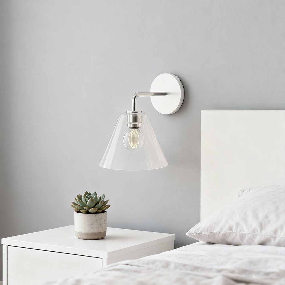 Cone Wall Sconce Milk Glass Living Room