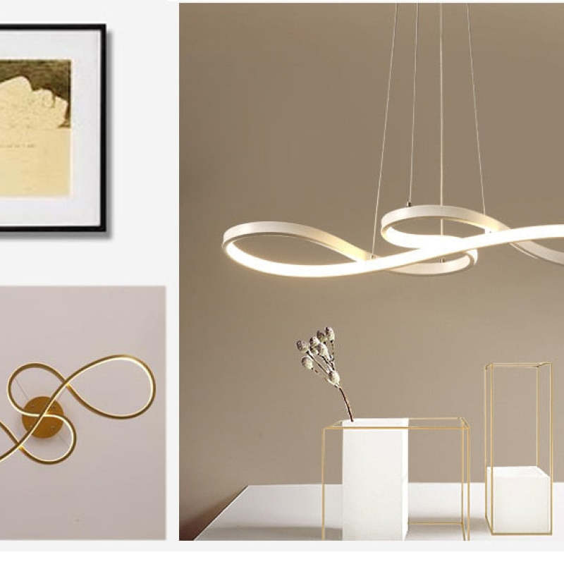 Durell Musical Note Pendant Light, Black & Gold - Lamp Copper