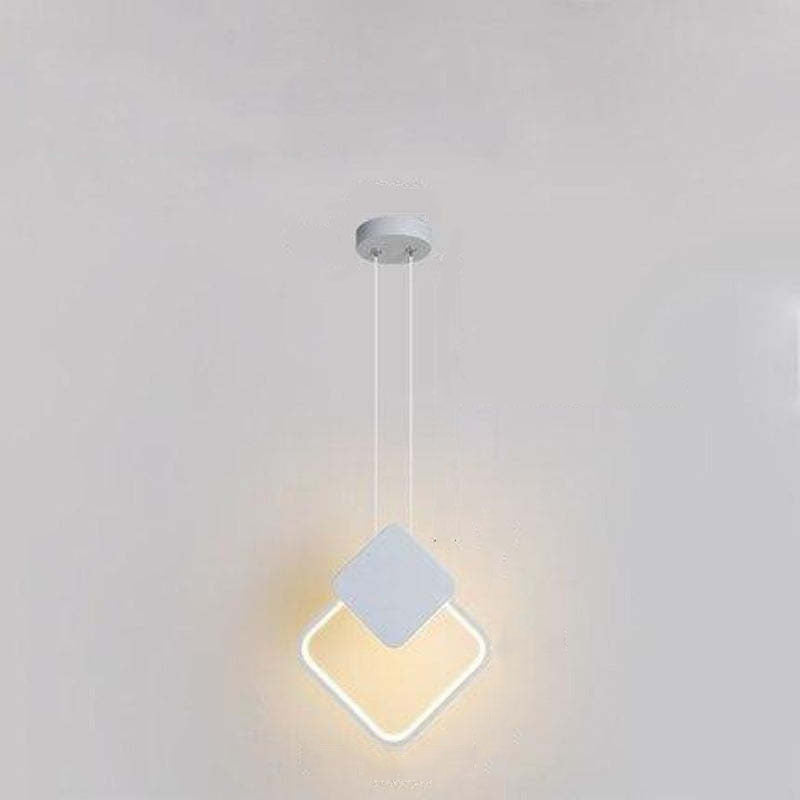 Doria Modern LED Pendant Light Black/White Metal Living Room - Lamp Copper