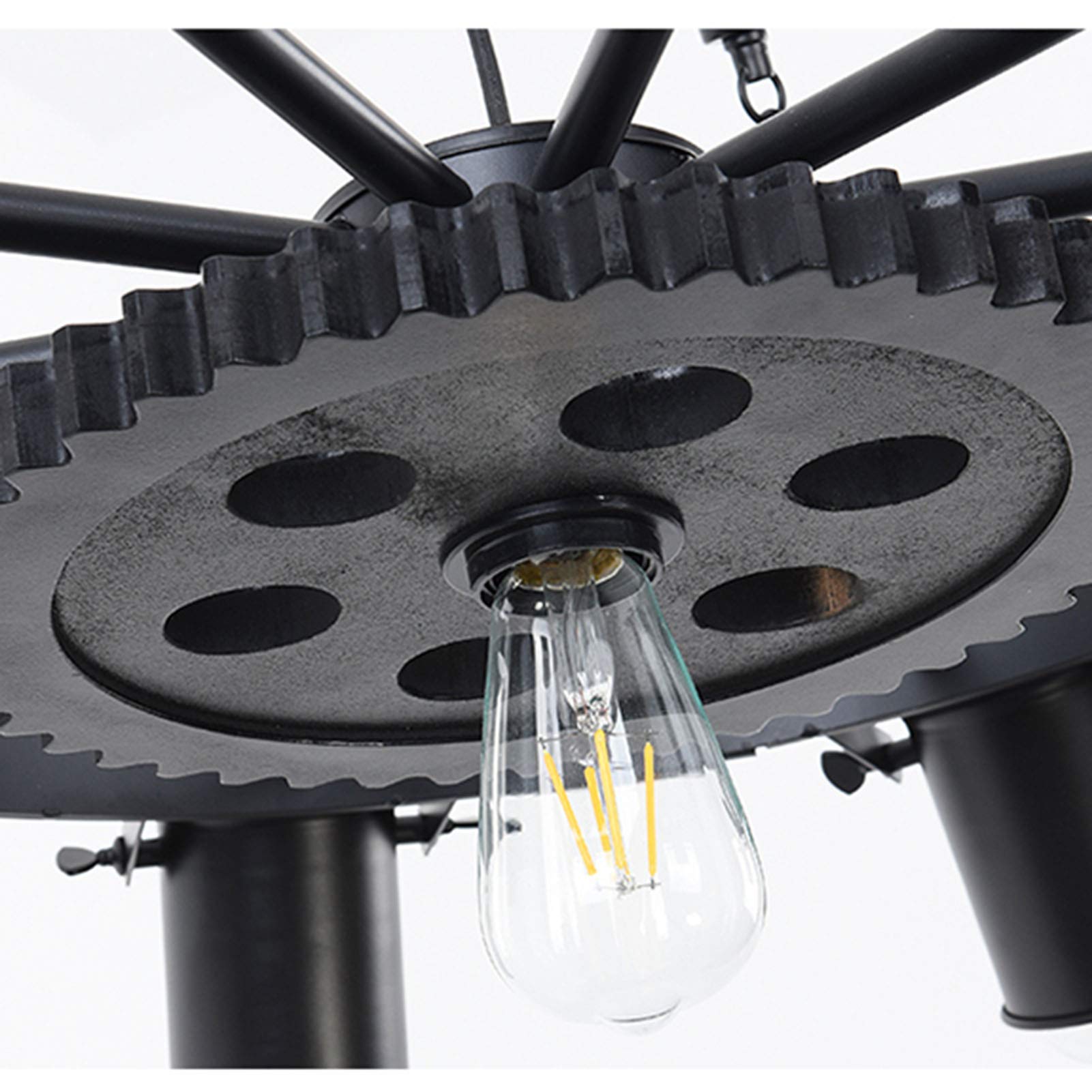 Epoch Industrial LED Pendant Light Black Metal/Rope Cafe/Bar - Lamp Copper