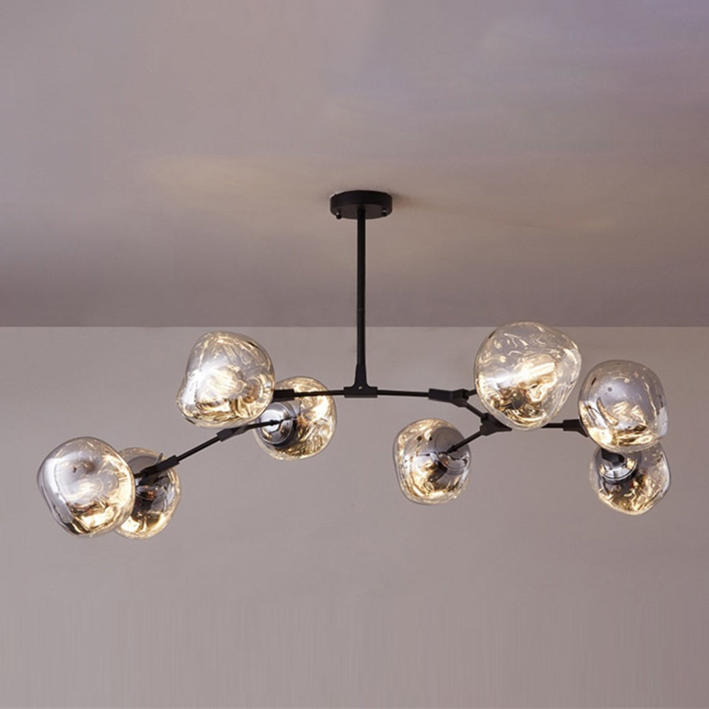 Arisha Modern Globe Lava 3 Pendant Light Fixture - Lamp Copper