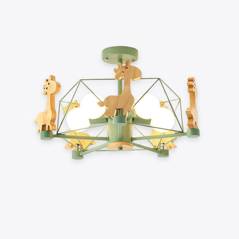 Arisha Giraffes LED Flush Mount Ceiling Light - Lamp Copper
