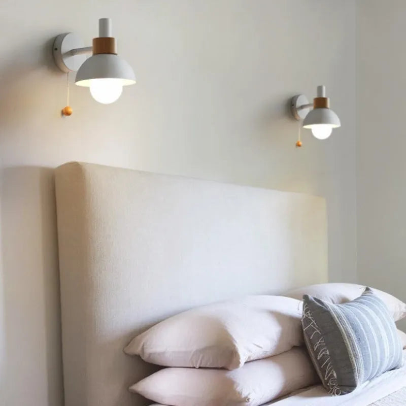 Valentina Modern LED Wall Lamp Metal Glass Bedroom White/Yellow/Pink/Green - Lamp Copper