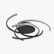 Arisha Modern Multi Arc Linetype Ceiling Light,Black/White - Lamp Copper