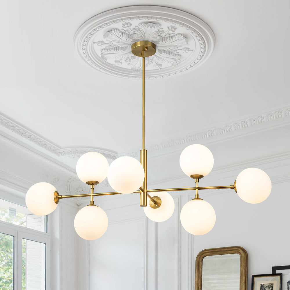 Glorioso Linear Glass Chandelier - Lamp Copper