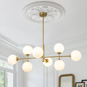 Glorioso Linear Glass Chandelier - Lamp Copper