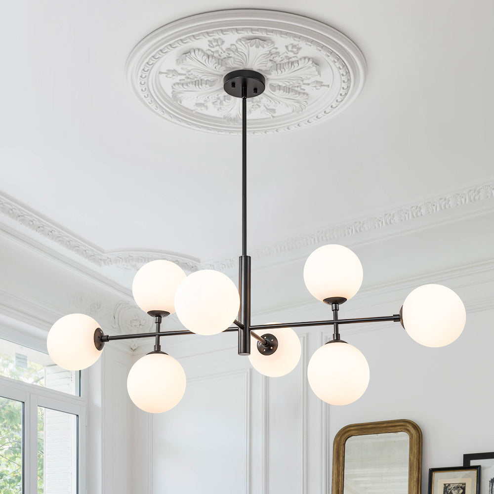 Glorioso Linear Glass Chandelier - Lamp Copper